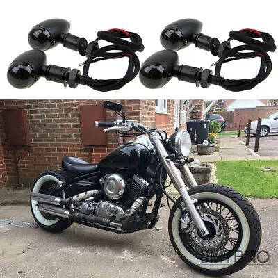 $31.99 • Buy 4x For Yamaha V Star 650 950 1100 1300 Motorcycle Turn Signals Lights Blinkers