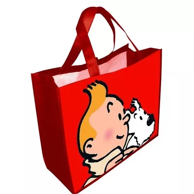 Tintin And Snowy Red Tote Bag Semi Waterproof Official Moulinsart Product NEW • $9.99