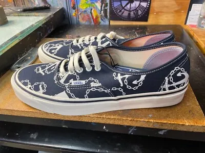 Vans Authentic 44 DX Anaheim Factory Anchors Navy Blue Size US 12 Men Sneakers • $69.99