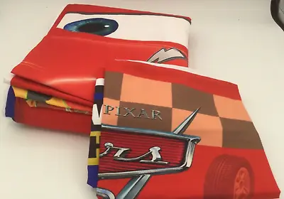 CARS Lightning McQueen Bedding Set Disney Pixar Twin Set 1 Duvet 1 Sham NEW OPEN • $64.88