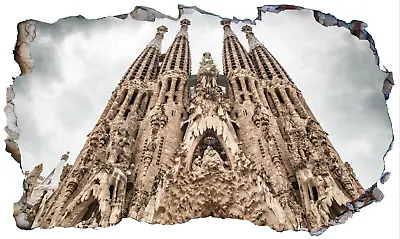 £18.99 • Buy La Sagrada Familia Barcelona Wall Smash Adhesive Sticker Decal Print Poster 