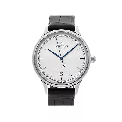 Jaquet Droz Grande Heure Minute Quantieme Auto Steel Mens Watch 39mm J017510240 • £4394.22