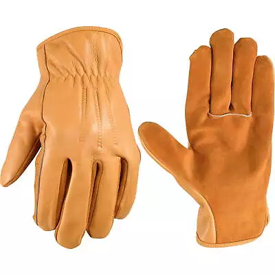 Wells Lamont Men’s Slip-On Full Leather Work Gloves | Water-Resistant | X-Large • $18.04