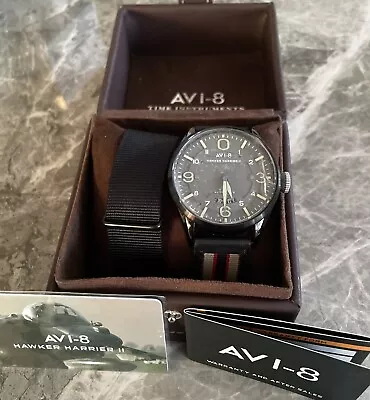 AVI-8 Hawker Harrier II Automatic Watch Black Ion Plated AV-4040-06 • £85