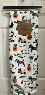 Happy Halloweenie/Dogs In Costumes Velvet Plush Throw Blanket 50x70. NWT. • $32