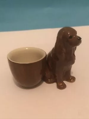 Brown King Charles Cavalier Eggcup Quail Ceramics • £12