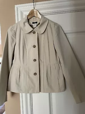 J.CREW Pleated Rain Trench Jacket Stone 2 • $36