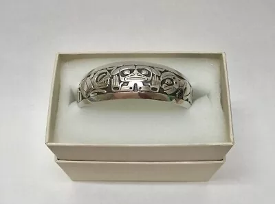 STERLING SILVER  Signed Barry Herem 'Emerging Mankind' Cuff Bracelet • $124.99