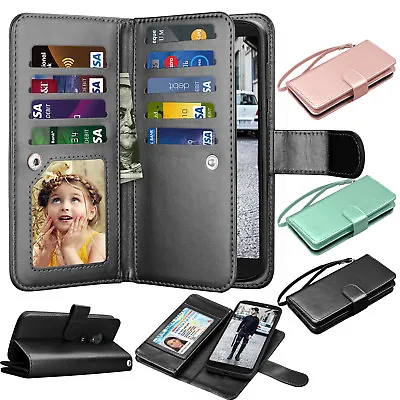 For Motorola Moto E5 Plus/Supra/Play/Cruise/GO Wallet Flip Leather Case Cover • $10.99