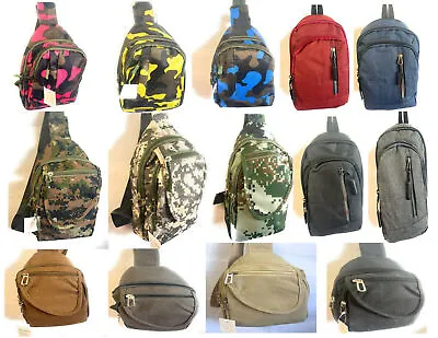 Men Women Sling Bag Chest Fanny Packs Cross Body Travel Shoulder Backpack NEW • $12.95