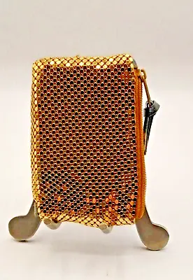 Vintage Gold Compact Mesh 6 Key Hooks And Coin Purse Snaps And Zipper Pull • $11.97