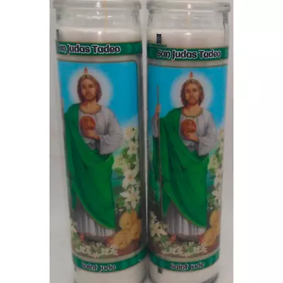 Prayer Candles - St Jude Candle (2 Pc) Jar Candle For Sanctuary Vigils Prayers • $16.95