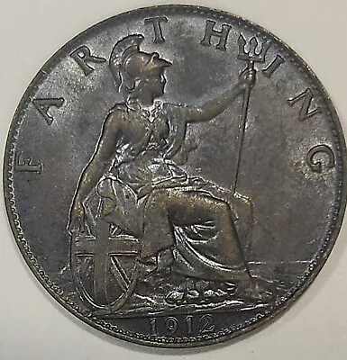 **Great Britain** 1912 Farthing 1/4 Penny **George V** • $12