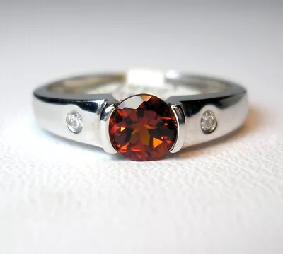 $404.99 • Buy Fair Trade Natural Madeira Citrine & Diamonds Ring 14K White Gold Was $850 Video