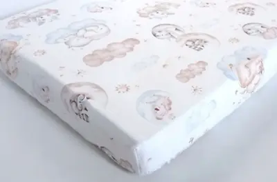 £6.49 • Buy FITTED SHEET FOR COT Bed Bedside Crib Mattress Cover  Animals On The Clouds