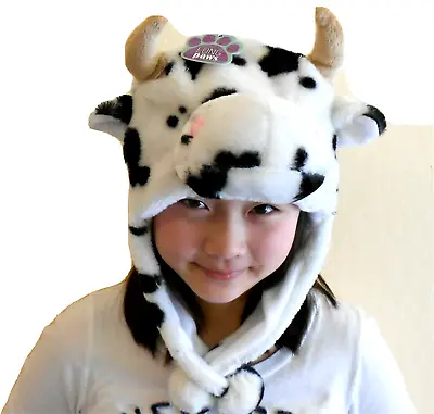 $8.19 • Buy Cow Aviator Pilot  Halloween Party Costume Animal Plush Hat S