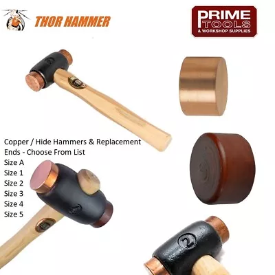 Thor Copper / Hide Hammer Mallet All Sizes A 1 2 3 4 5 & Replacement Heads  • £5.99