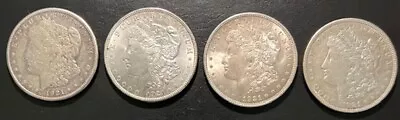 ** 1921-P Morgan Silver Dollars.  Lot Of 4. ** • $67.88