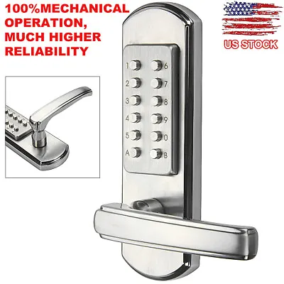Mechanical Keyless Entry Door Lock Combination Digital Door Lock Set With Keypad • $55.99