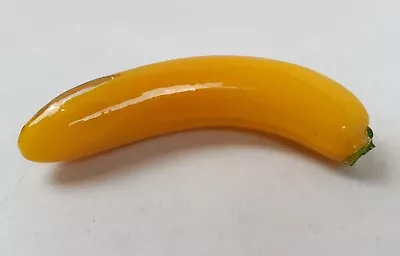 Vintage Blown Glass Fruit Vegetable 7  Yellow Banana Murano Style Art Glass 1221 • $5.99