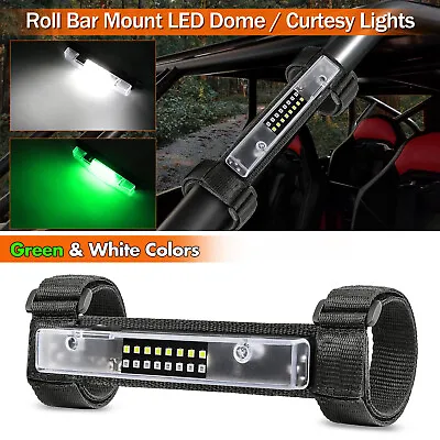 UTV Interior LED Dome Light Courtesy Roll Bar Mount Cage Universal White Green  • $16.73