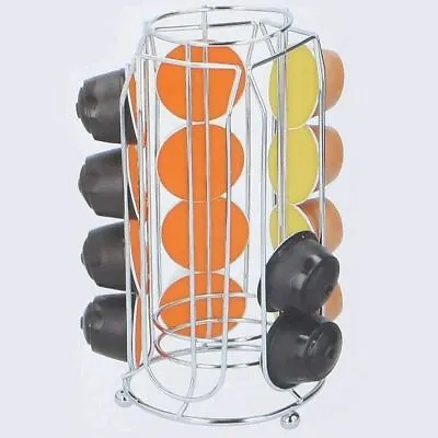 Coffee Pod Holder Tassimo Nespresso Dolce Gusto Capsule Stand Chrome • £8.69