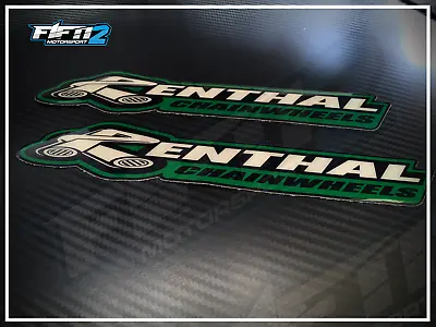 Renthal Chainwheels Motocross Swingarm Decal Graphics Kawasaki Green Black Decal • £5