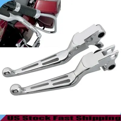 Chrome Motorcycle Brake Clutch Lever Set For Harley Touring Street Electra Glide • $23.49