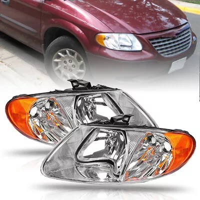 Headlight Assembly Set For 2001-2007 Dodge Grand Caravan Left Right Side Halogen • $76.94