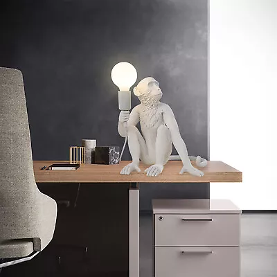 Monkey Table Lamp Desk Lamp Resin Monkey Lamp Bedroom Bedside Reading Lamp New • $39.48