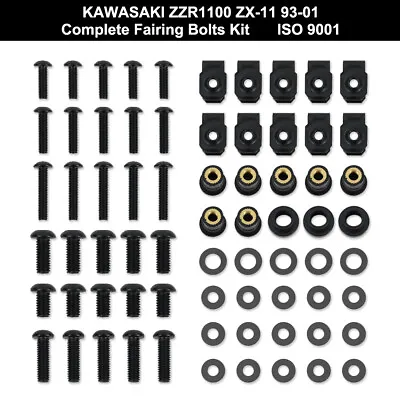 Aftermarket Fit For KAWASAKI 1993-2001 ZZR1100 ZX-11 Full Fairing Bolt Screw Nut • $40.92