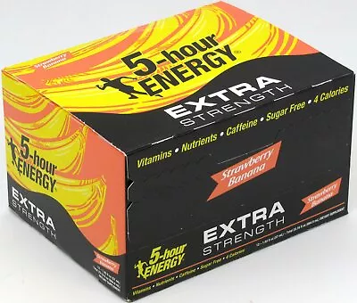 5 Hour Energy Strawberry Banana Extra Strength 1.93 Oz Shots 12 Count Box • $34.99
