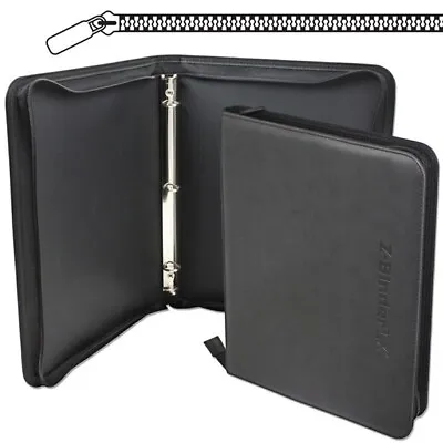 BCW Black Collectible Gaming Card 3-Ring Leatherette Z-Binder LX Zippered Album • $28.99