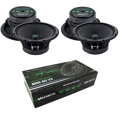 2x Pair Of Deaf Bonce 6.5  Mid Range Speakers 720 Watts 4 Ohm MM-60 V2 Machete • $119.80