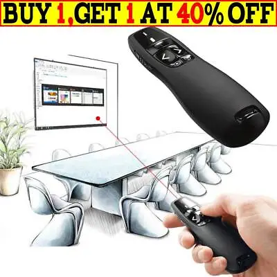 Wireless Presenter PowerPoint Mouse Clicker Laser Pointer Presentation Remote👍 • £8.79