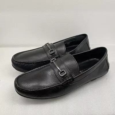 Coach Mott Horse Bit Leather Driver Loafers Shoes Men 10.5 D Black Preppy Academ • $84.99