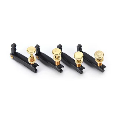 4X Musical Instruments Metal Tone Fine Tuner Adjuster For 4/4 3/4 Violin Bla-ca • $2.21