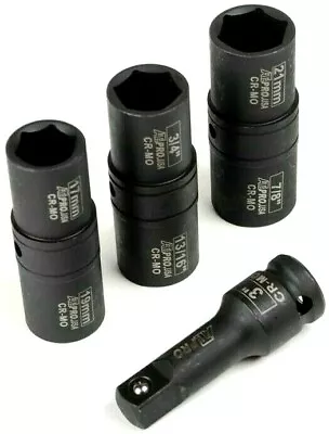 4 Pcs 1/2  Dr Impact Flip Deep Socket Set Lug Nut Remover Installer Industrial • $21.76