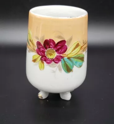 Vintage 3 Footed Handpainted Floral Porcelain 3.75   ** • $9.95