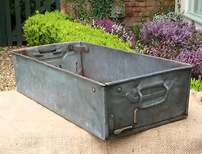 Galvanised Metal Planter Trough Vintage • £24.99