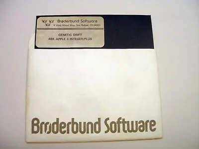$24.99 • Buy Genetic Drift By Broderbund For Apple II Plus, Apple IIe, Apple IIc, Apple IIGS