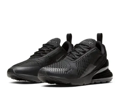 Nike Air Max 270 Triple Black Mens US Size 8-14 Sneakers Casual Shoes Brand New✅ • $199.95