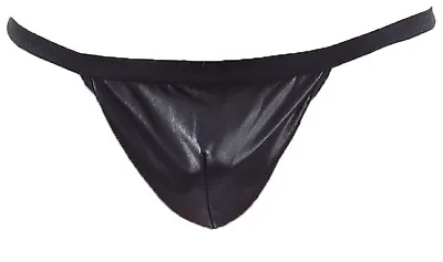 Mens Sexy Fun Novelty Cire Wetlook Posing Pouch G-string Thong Brief One Size • £4.49
