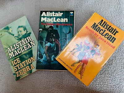 Alistair Maclean X 3 South By Java Head; Ice Station Zebra; The Golden Rendezv • £3