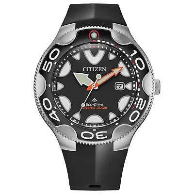 Citizen Eco-Drive Men's Promaster Dive Orca Calendar Black 46MM Watch BN0230-04E • $180.99