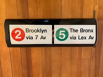 Nyc Vintage Subway Roll Sign Nycta 2 Train Brooklyn 7th Avenue 5 Bronx Lexington • $349.95
