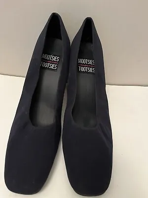 Mootsies Tootsies Women's Size 10 Black Fabric Heel Pumps • $11.04