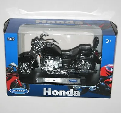 Welly - HONDA F6C (Black) - Motorbike Model Scale 1:18 • £15.99