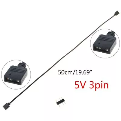 Splitter Cable 5V 3Pin Adapter Cable Computer CPU Fan Splitter Connector Hub • £5.70