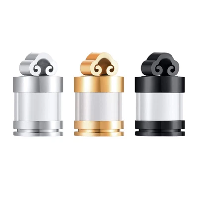 $7.92 • Buy Stainless Steel Glass Memorial Locket Pendant Jar Perfume Container Keepsake